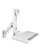 ICY BOX IB-WS700-W, "Sit-Stand-Workstation" mit Wandhalterung für einen Monitor bis zu 35" (89 cm)