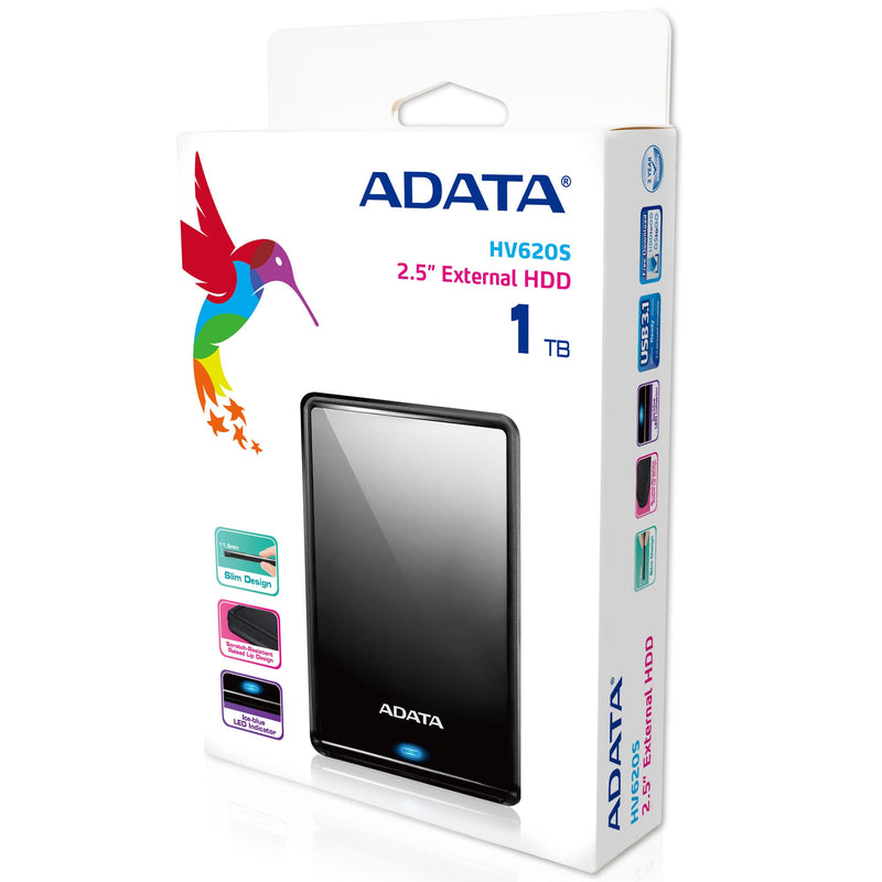 ADATA HV620S Externe Festplatte 1 TB 2.5" Micro-USB B 3.2 Gen 1 (3.1 Gen 1) Schwarz