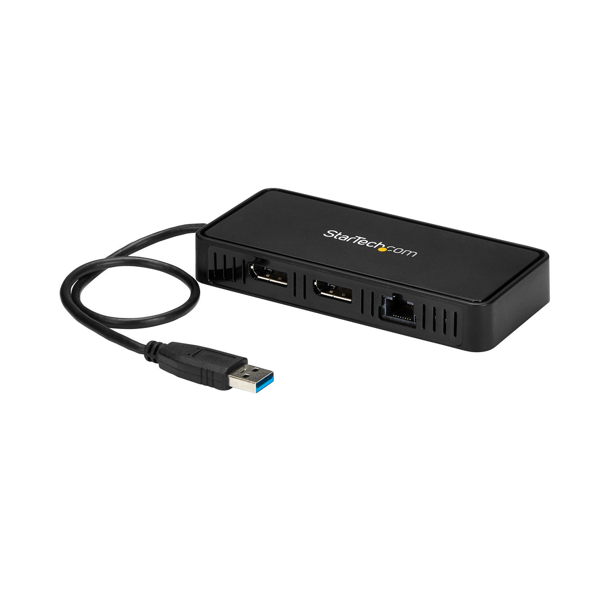 StarTech.com USB 3.0 Mini Dock - USB-A Dockingstation mit zwei Monitoren und DisplayPort 4K 60Hz Video- und Gigabit-Ethernet - 30 cm langes Kabel - Tragbarer USB 3.1 Gen 1 Typ A-Laptopadapter