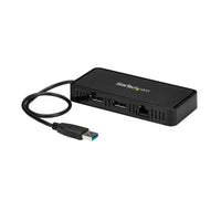 StarTech.com USB 3.0 Mini Dock - USB-A Dockingstation mit zwei Monitoren und DisplayPort 4K 60Hz Video- und Gigabit-Ethernet - 30 cm langes Kabel - Tragbarer USB 3.1 Gen 1 Typ A-Laptopadapter