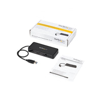 StarTech.com USB 3.0 Mini Dock - USB-A Dockingstation mit zwei Monitoren und DisplayPort 4K 60Hz Video- und Gigabit-Ethernet - 30 cm langes Kabel - Tragbarer USB 3.1 Gen 1 Typ A-Laptopadapter