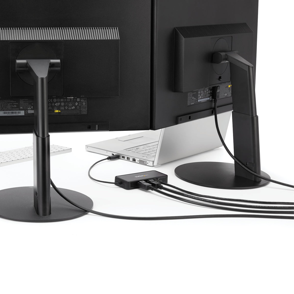 StarTech.com USB 3.0 Mini Dock - USB-A Dockingstation mit zwei Monitoren und DisplayPort 4K 60Hz Video- und Gigabit-Ethernet - 30 cm langes Kabel - Tragbarer USB 3.1 Gen 1 Typ A-Laptopadapter