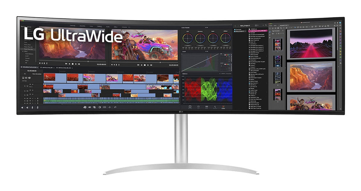 LG 49BQ95C-W Computerbildschirm 124,5 cm (49") 5120 x 1440 Pixel UltraWide Dual Quad HD Weiß
