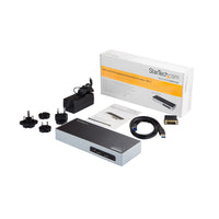 StarTech.com Dual Monitor USB 3.0 Docking Station - Notebook Dockingstation mit HDMI- und DVI/VGA Video - 6 Port USB 3.1 Gen 1 5Gbit/s Multimedia-Hub, GbE, Audio - USB-A - Windows und Mac