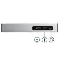 StarTech.com Dual Monitor USB 3.0 Docking Station - Notebook Dockingstation mit HDMI- und DVI/VGA Video - 6 Port USB 3.1 Gen 1 5Gbit/s Multimedia-Hub, GbE, Audio - USB-A - Windows und Mac