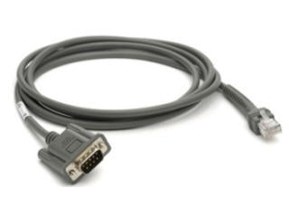 Zebra CBA-R08-S07ZBR Serien-Kabel Grau 2,1336 m RS232 DB9