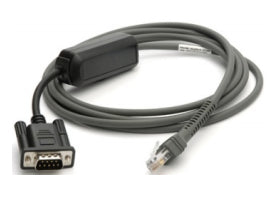 Zebra CBA-R10-S07ZBR Serien-Kabel Schwarz 2,13 m DB9 RJ-45
