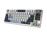MSI FORGE GK600 TKL WIRELESS SKY Tastatur Gaming USB + Bluetooth QWERTY UK Englisch Blau, Weiß