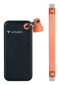 Verbatim Pocket SSD 256 GB USB Typ-C 3.2 Gen 2 (3.1 Gen 2) Schwarz, Orange