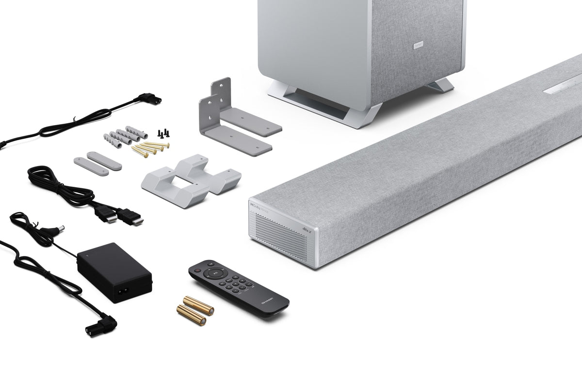 Sharp HT-SBW55121(SL) Soundbar-Lautsprecher Silber 5.1.2 Kanäle 212 W