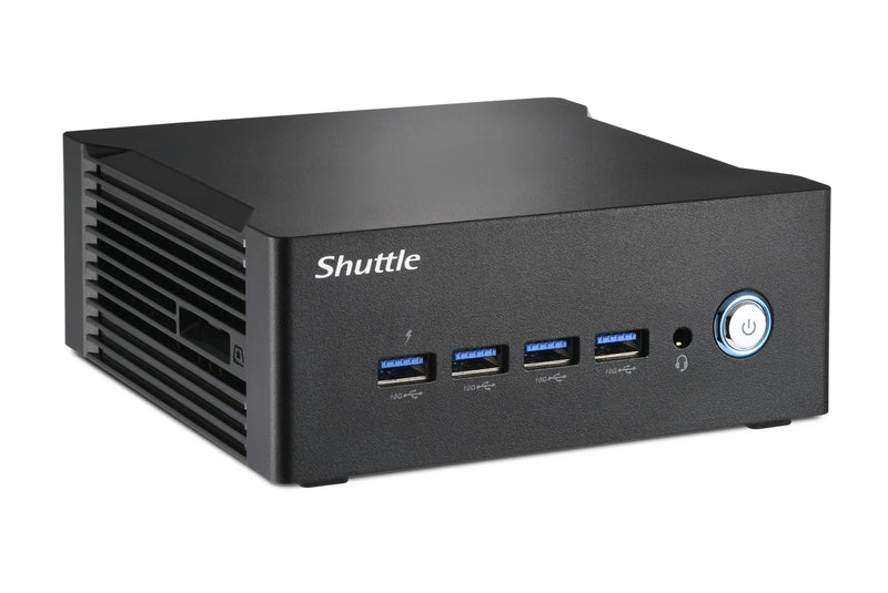 Shuttle Nano PC NT10H5, Intel Core Ultra 5 125H, Intel Arc graphics, 2xHDMI, 2xUSB 4.0 (DP), 2x2.5Gbit LAN, VESA, 24/7 Dauerbetrieb