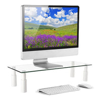 Techly ICA-MS 461E Flachbildschirm-Tischhalterung 81,3 cm (32") Tisch/Bank Transparent