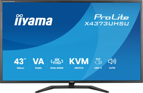 iiyama ProLite X4373UHSU-B2 Computerbildschirm 108 cm (42.5") 3840 x 2160 Pixel 4K Ultra HD LED Schwarz