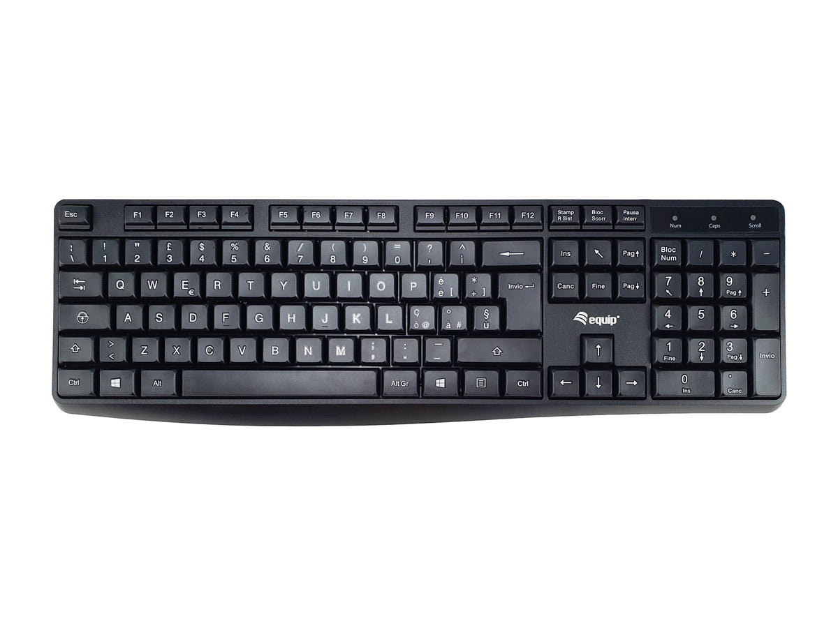 Equip 245213 Tastatur Büro USB QWERTY Italienisch Schwarz