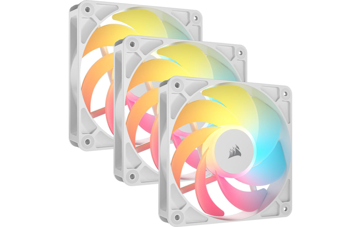 Corsair RS120-R 120mm White Addressable RGB PWM 65.82 CFM 3-Pack