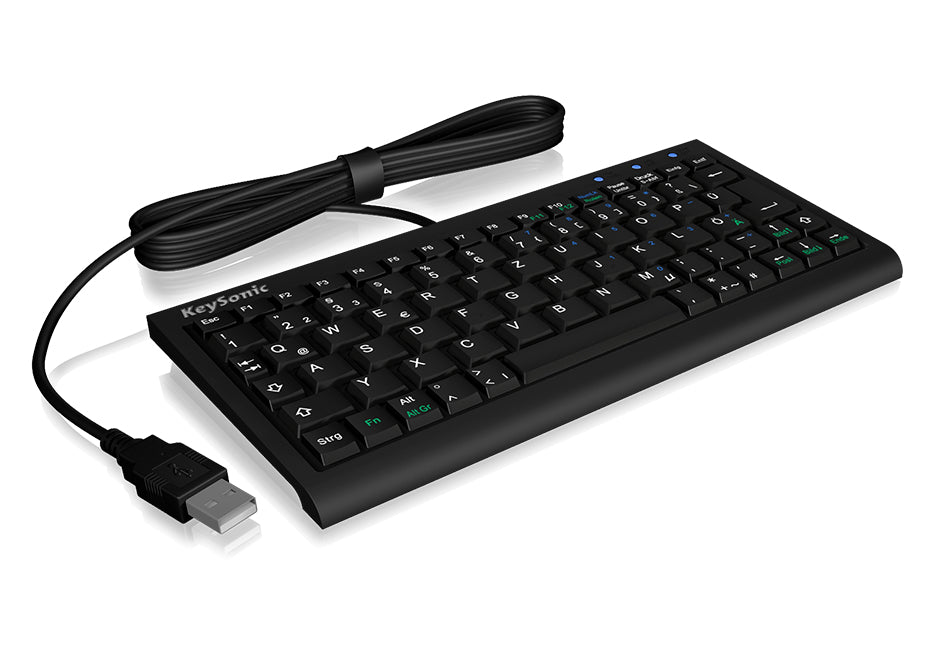 ICY BOX ACK-3400U Tastatur Universal USB QWERTZ Deutsch Schwarz
