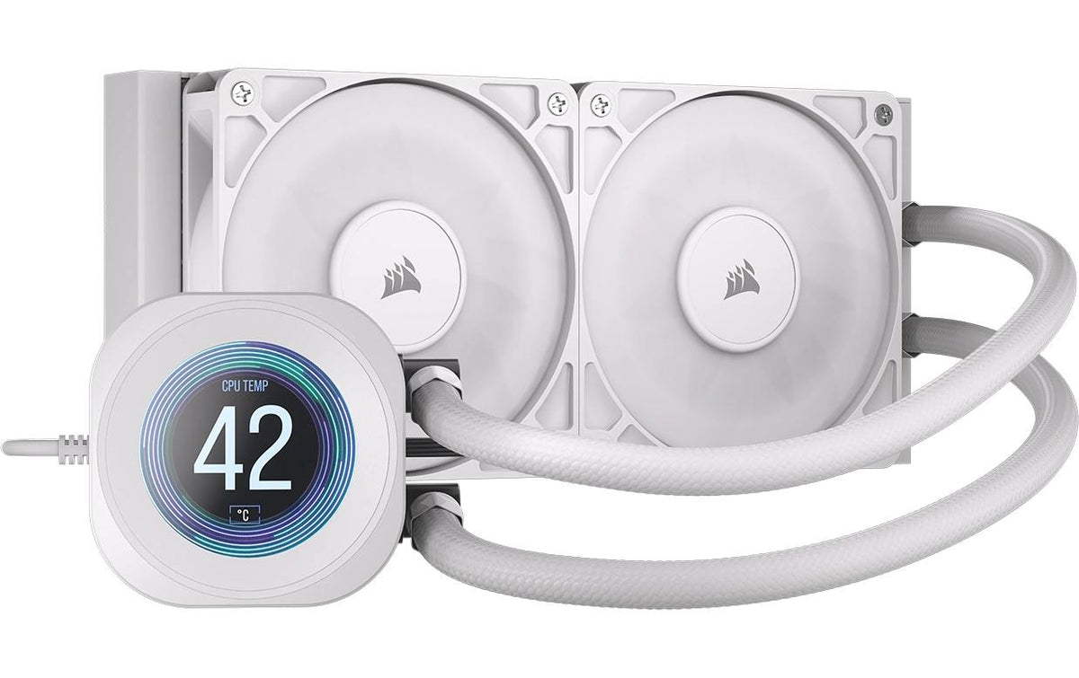 Corsair NAUTILUS 240 RS LCD Water 240mm 72,8 CFM Blanc