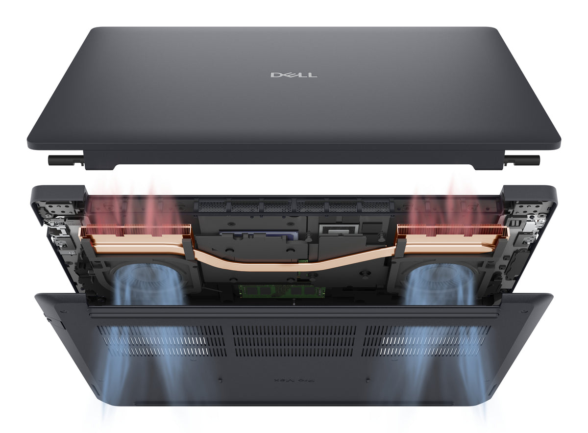 DELL Pro Max 16 MC16250 Intel Core Ultra 7 265H Mobiler Arbeitsplatz 40,6 cm (16") Full HD+ 32 GB DDR5-SDRAM 1 TB SSD NVIDIA RTX PRO 500 Blackwell Wi-Fi 7 (802.11be) Windows 11 Pro Schwarz Deutsch