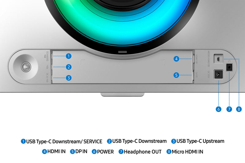 Samsung G93SD Computerbildschirm 124,5 cm (49") 5120 x 1440 Pixel Dual QHD OLED Silber