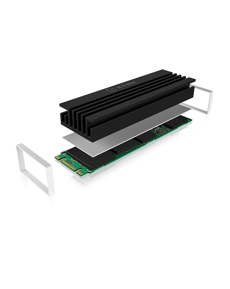 ICY BOX IB-M2HS-70, Kühlkörperset für M.2 2280 SSD, Aluminium, 10 mm dick