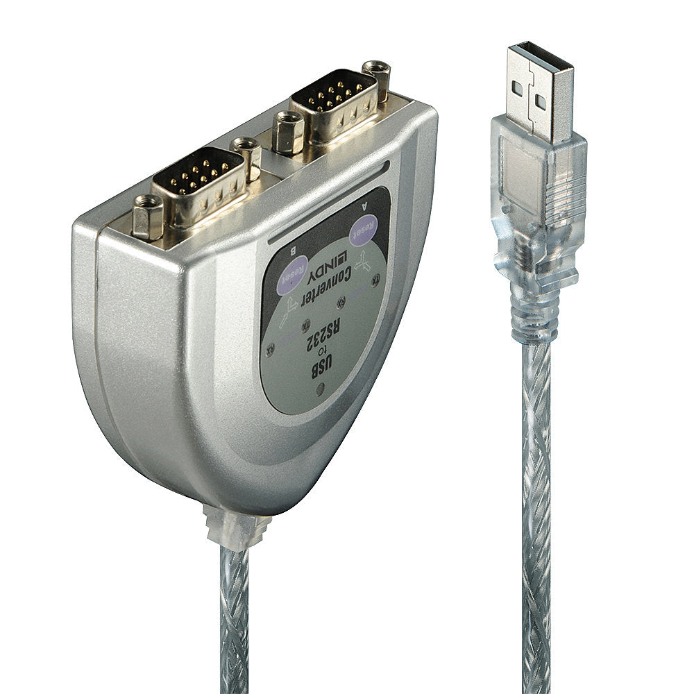 Lindy 42889 Serien-Kabel Silber 0,6 m USB Typ-A DB-9