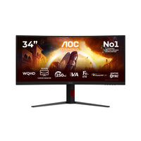 AOC G4 Gaming Computerbildschirm 86,4 cm (34") 3440 x 1440 Pixel Schwarz, Rot