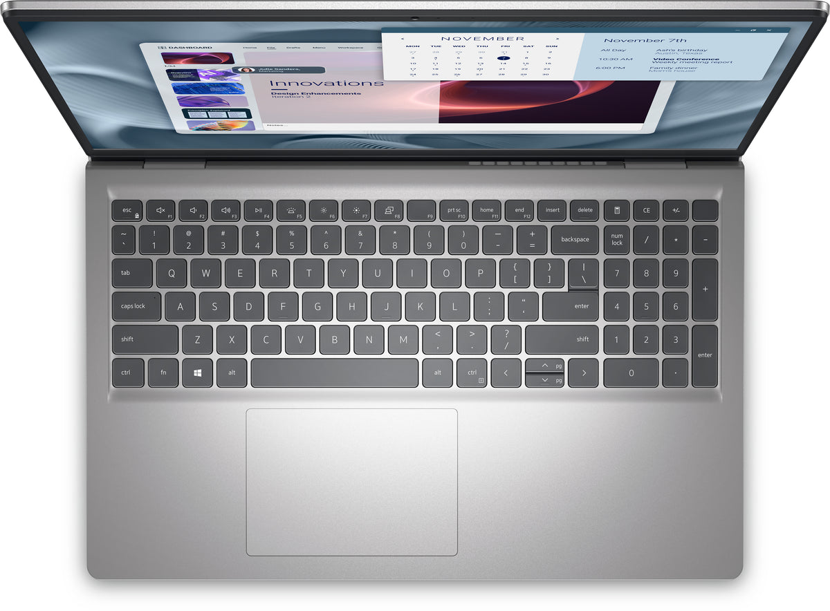 DELL Pro 15 Essential PV15250 Intel® Core™ i7 i7-1355U Laptop 39,6 cm (15.6") Full HD 16 GB DDR5-SDRAM 512 GB SSD Wi-Fi 6 (802.11ax) Windows 11 Pro Deutsch Platin, Silber