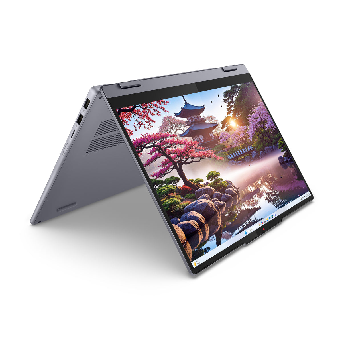 Lenovo IdeaPad 5 2-in-1 14AKP10 Copilot+ PC AMD Ryzen AI 7 350 Hybrid (2-in-1) 35,6 cm (14") Touchscreen WUXGA 16 GB LPDDR5x-SDRAM 512 GB SSD Wi-Fi 7 (802.11be) Windows 11 Home Deutsch Grau