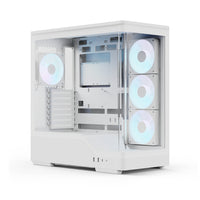 Aerocool P500A PC-Gehäuse, Midi-Tower, ATX, Tempered Glass, RGB - weiß – Ansicht 2