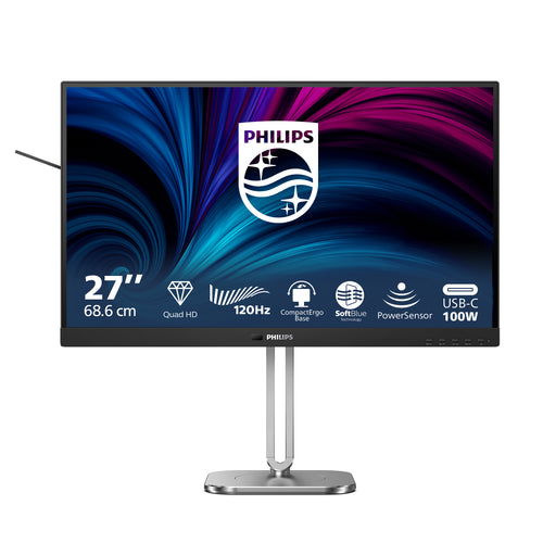Philips 27B2U4601/00 Computerbildschirm 68,6 cm (27") 2560 x 1440 Pixel Quad HD LCD Grau