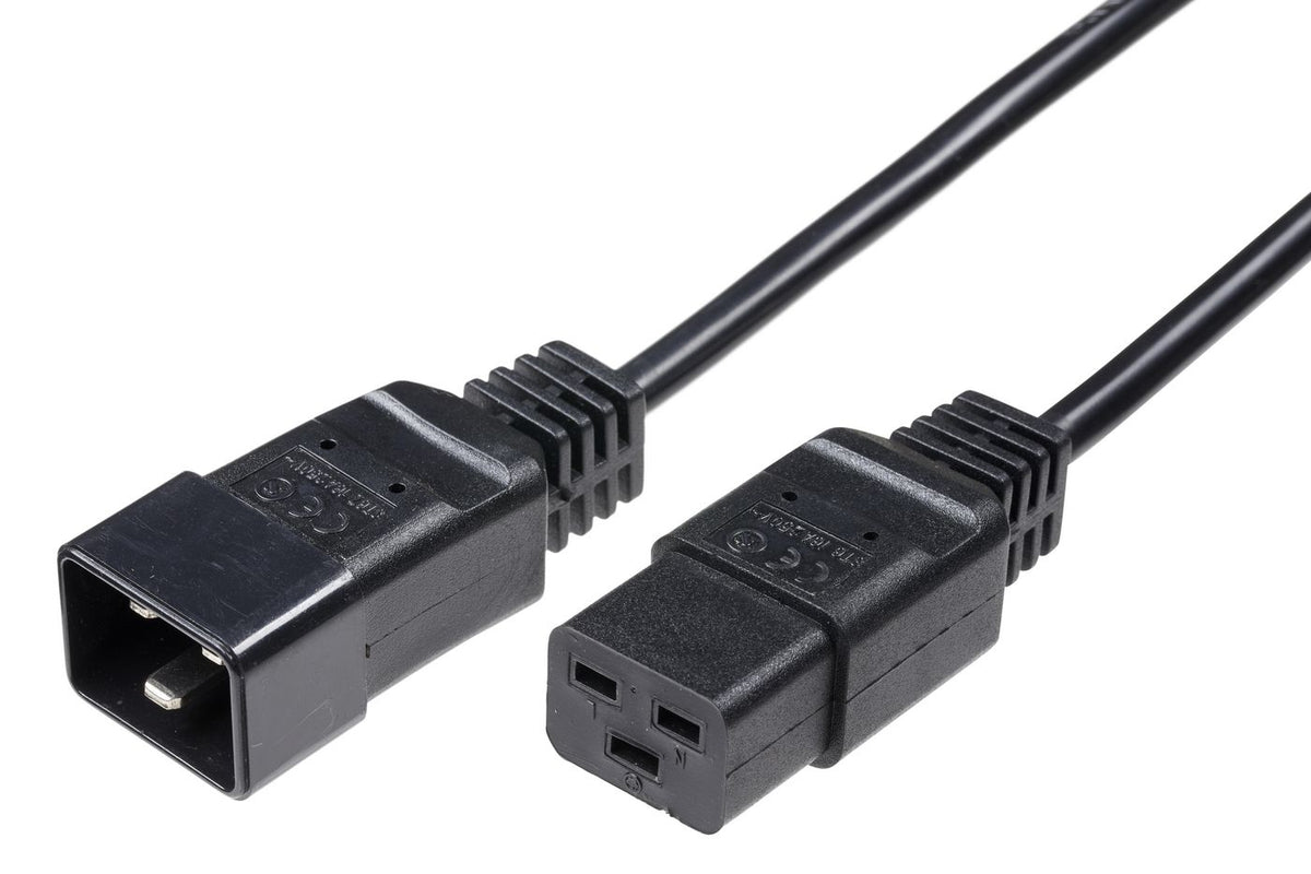 Microconnect PE141520 Stromkabel Schwarz 2 m C19-Koppler C20-Koppler
