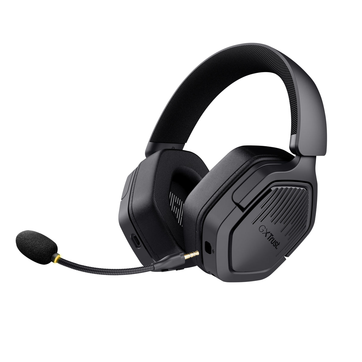 Trust GXT 493 Carus Kopfhörer Verkabelt & Kabellos Kopfband, Helm Gaming USB Type-C / USB Type-A Bluetooth Schwarz