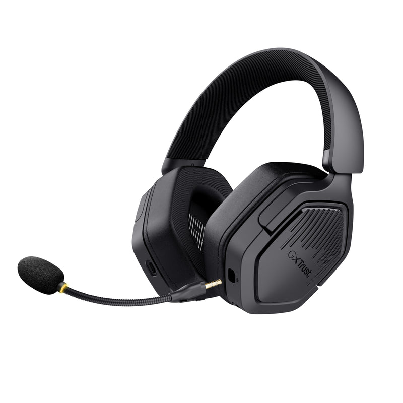 Trust GXT 493 Carus Kopfhörer Verkabelt & Kabellos Kopfband, Helm Gaming USB Type-C / USB Type-A Bluetooth Schwarz