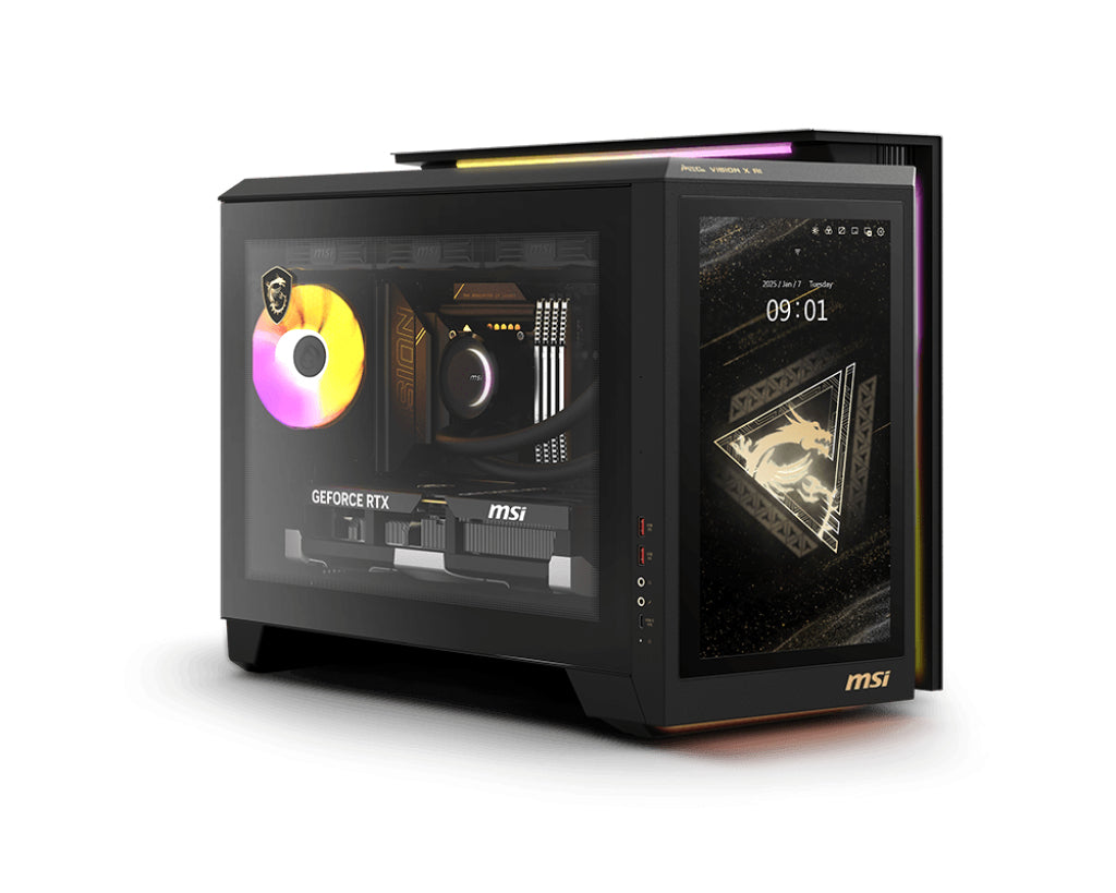 MSI MEG Vision X AI 2NVV7-009AT Intel Core Ultra 7 265K 32 GB DDR5-SDRAM 2 TB SSD NVIDIA GeForce RTX 5080 Windows 11 Home Desktop PC Schwarz
