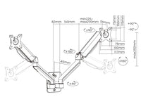Equip 17"-32" Dual Monitor Wandhalterung