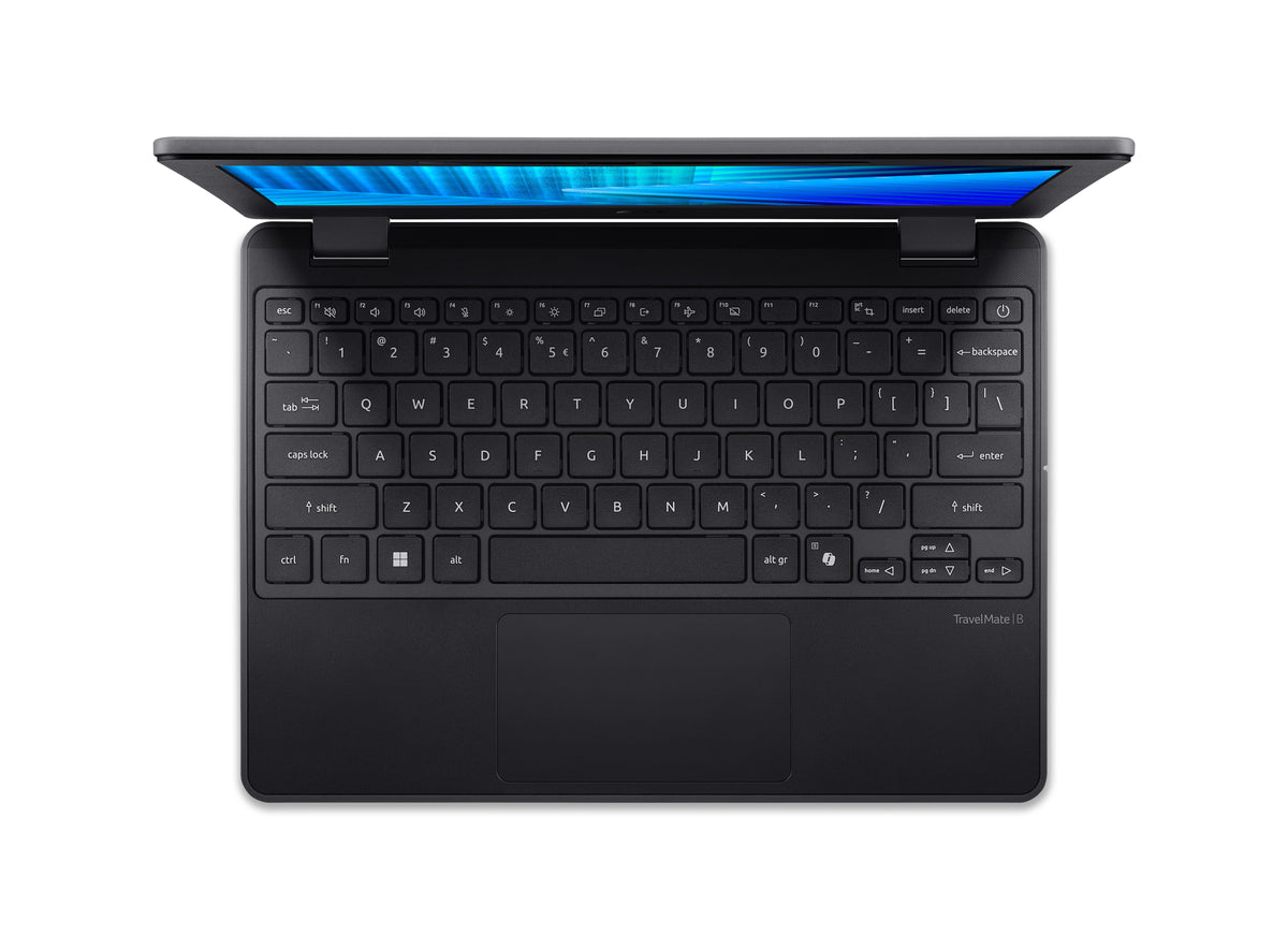 Acer TravelMate TMB311-34-TCO-C32T Intel® N N150 Laptop 29,5 cm (11.6") HD 4 GB LPDDR5-SDRAM 128 GB SSD Wi-Fi 7 (802.11be) Windows 11 Pro Schwarz