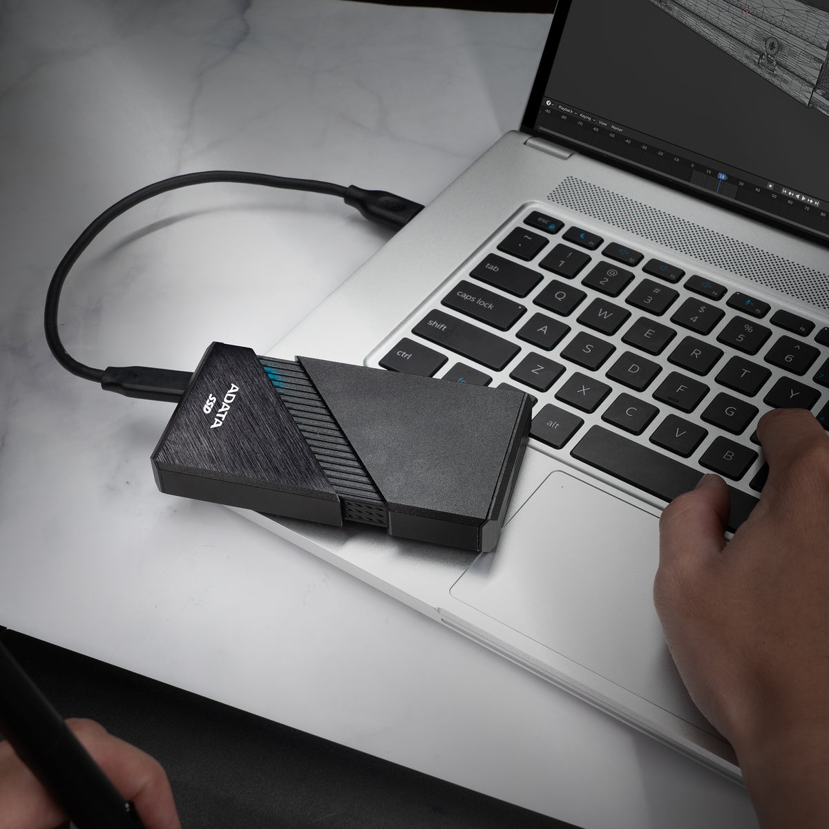 ADATA SE920 Thunderbolt-Technologie 1 TB USB Typ-C 3.2 Gen 2 (3.1 Gen 2) Schwarz