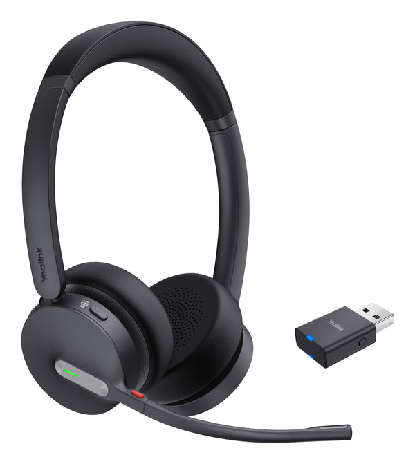 Yealink WH64 Hybrid Dual Teams Kopfhörer Kabellos Kopfband Büro/Callcenter Mikro-USB Bluetooth Schwarz