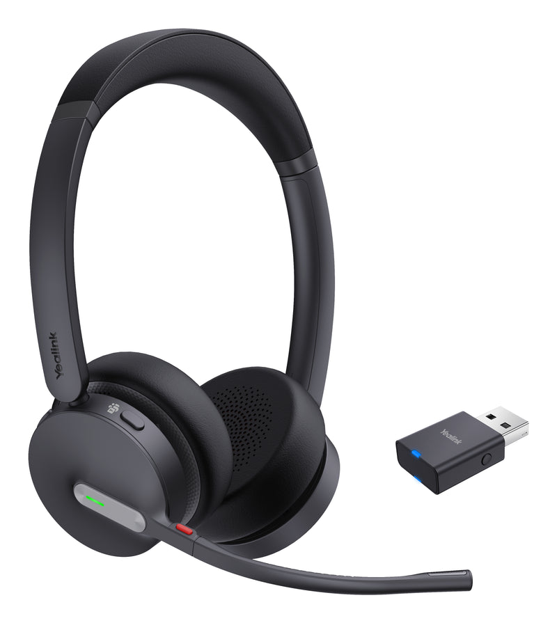 Yealink WH64 Hybrid Dual Teams Kopfhörer Kabellos Kopfband Büro/Callcenter Mikro-USB Bluetooth Schwarz