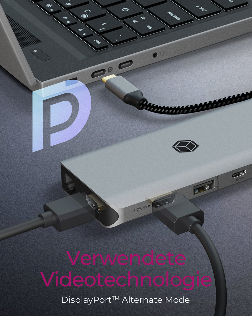 ICY BOX IB-DK4061-CPD, 12 zu 1 USB Type-C® Notebook DockingStation, 2x HDMI