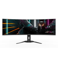 GIGABYTE Gebogener Gaming-Monitor CO49DQ OLED - 5120x1440 (DQHD), 1800R, 144Hz, 0,03ms, KVM, FreeSync Premium Pro, HDMI 2.1