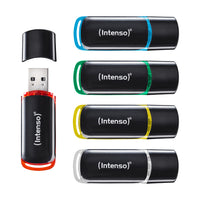 Intenso 3511595 USB-Stick 64 GB USB Typ-A 2.0 Schwarz, Rot, Grün, Transparent, Gelb, Blau