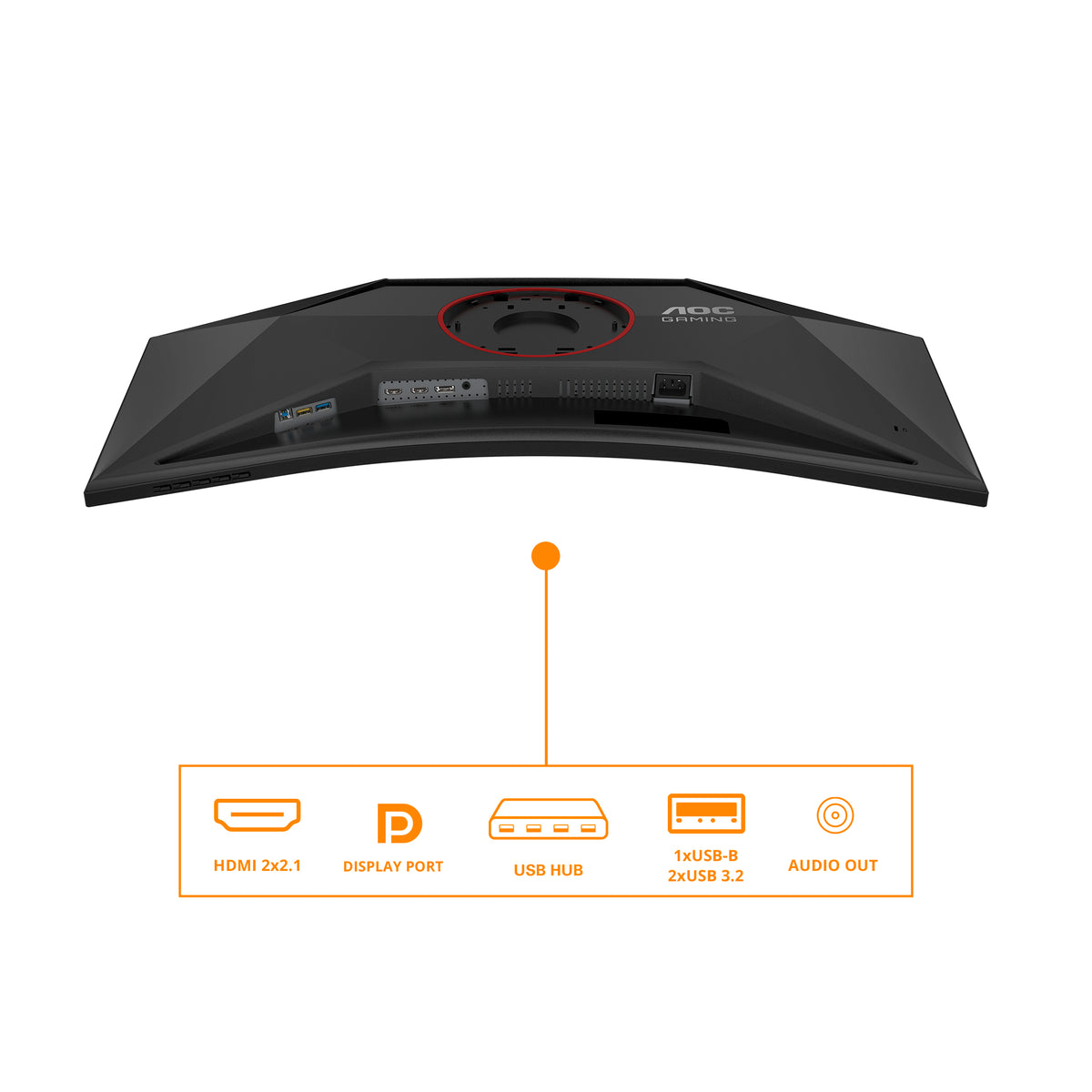 AOC G4 CU34G4Z Computerbildschirm 86,4 cm (34") 3440 x 1440 Pixel Wide Quad HD LED Schwarz, Rot