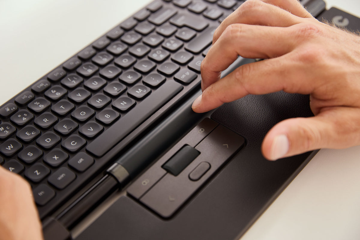 Contour Design RollerMouse Pro Slim Vegan-Leder-Handgelenkauflage Wireless