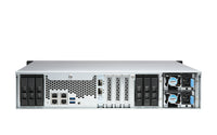 QNAP TS-H1886XU-RP-R2 NAS Rack (3U) Intel® Xeon® D D-1622 16 GB DDR4 0 TB QuTS hero Schwarz, Grau