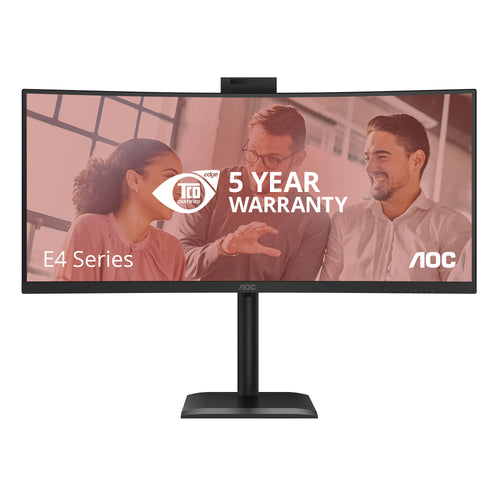 AOC CU34E4CW/75 Computerbildschirm 86,4 cm (34") 3440 x 1440 Pixel Schwarz
