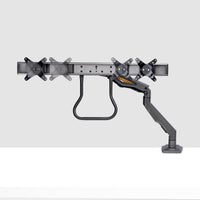 StarTech.com Dual Monitorhalterung mit Querstange, max. 27 Zoll & 15kg, C-Klammer, VESA 75x75/100x100, Vollbeveglicher Höhenverstelbarer VESA Monitorarm für 2 Monitore mit Federarm, TAA