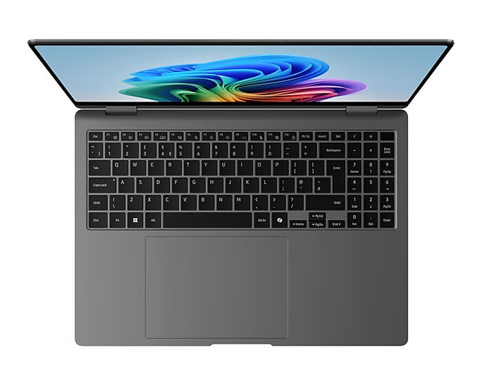 Samsung Galaxy Book5 Pro 360 Copilot+ PC Intel Core Ultra 7 258V Hybrid (2-in-1) 40,6 cm (16") Touchscreen WQXGA+ 32 GB LPDDR5x-SDRAM 512 GB SSD Wi-Fi 7 (802.11be) Windows 11 Pro Deutsch Grau