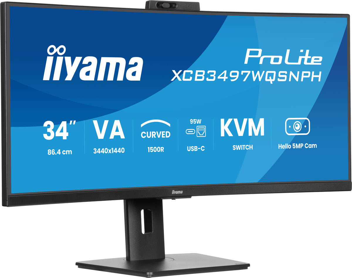 iiyama ProLite XCB3497WQSNPH-B1 Computerbildschirm 86,4 cm (34") 3440 x 1440 Pixel UltraWide Quad HD LED Schwarz