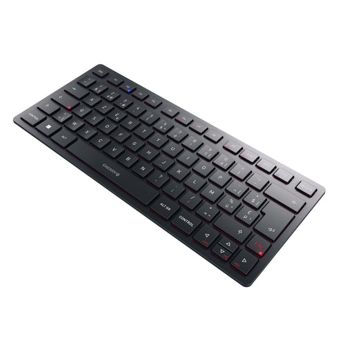 CHERRY KW 9200 MINI Tastatur Universal USB + RF Wireless + Bluetooth AZERTY Belgisch Schwarz